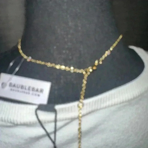 Gold plated Baublebar A initial Necklace - Picture 3 of 4